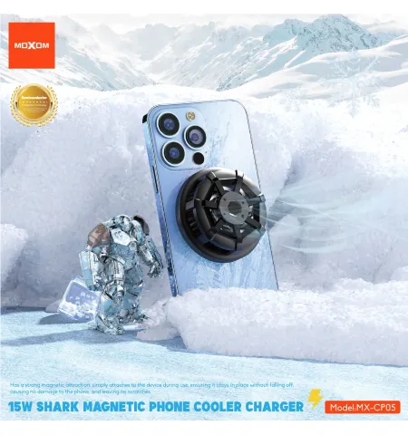 Moxom MX CP05 15 Watt Magnetic Wireless Charger Mobile Cooler