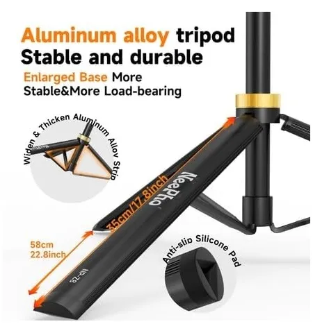 NeePho NP Z8 Professional Aluminum Tripod (57cm – 215cm) 360° Rotating Head Non-Slip Legs & Wide Base