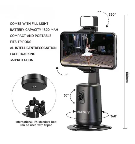 ONESAM OS-J01 360 Auto Face Tracking Selfie Tripod