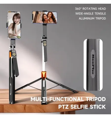 Neepho NP L6S Selfie Stick Tripod With Wireless Remote