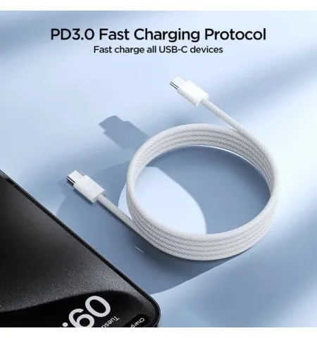 Joyroom S-A45 Ben Series Braided 60 W Fast Charging Data Cable Type-C To Type-C 1M