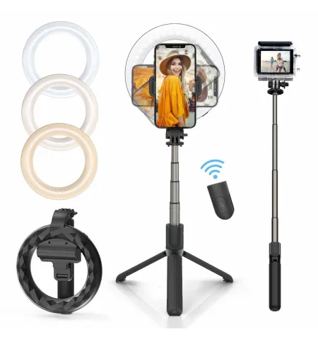 NeePho NP L14 10-Inch Ring Light With Tripod & Bluetooth Remote