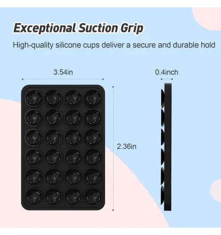 Magnetic Suction Phone Mount For MagSafe Removable Sticky Grip Holder For Hands-Free Video & Selfies