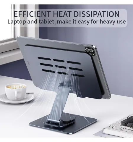 L003 360° Rotatable Metal Foldable Desktop Tablet Stand