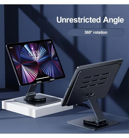 L003 360° Rotatable Metal Foldable Desktop Tablet Stand