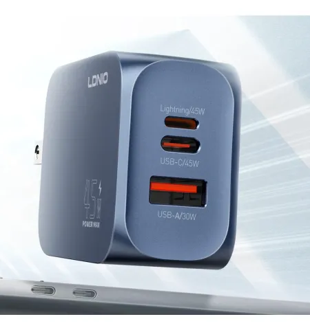 LDNIO Q6 45W USB-C/A Super Fast Charger EU Pin