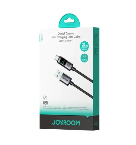 JOYROOM S-A16 Pro 66W USB-A To C Fast Charging Cable Digital Display