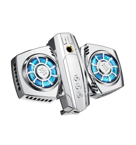 K4 Mobile Phone Cooler Radiator Semiconductor Dual Fan Temperature Display