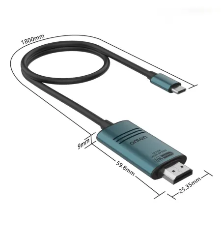 Onten UC982 8K 60Hz USB-C to HDMI Video Converter Cable