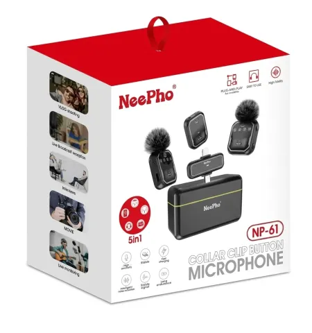 Neepho NP61 Wireless Microphone For Type-C iPhone & Camera