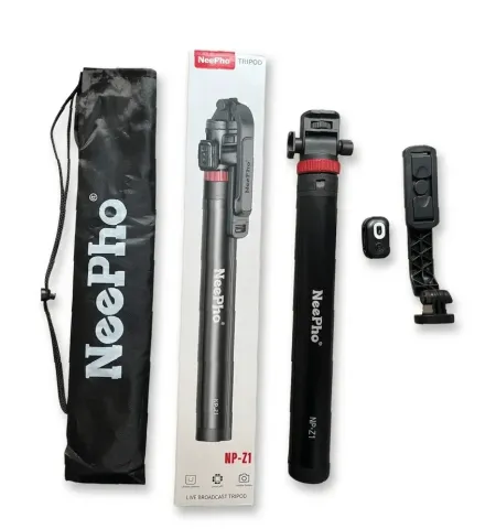 NeePho NP Z1 210cm Extendable Vlog Tripod With Remote & Phone Mount