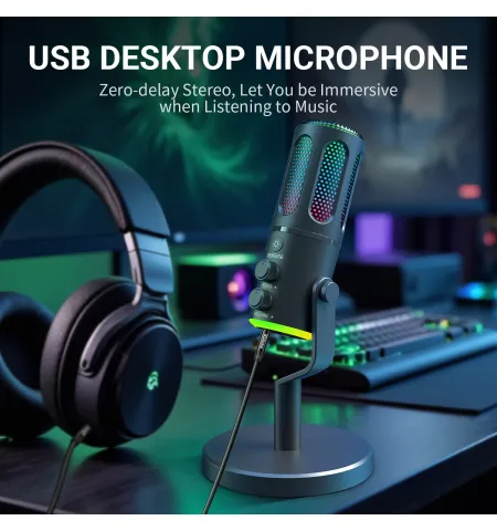 NeePho NP M01 RGB USB / Type-C Gaming Desktop Microphone