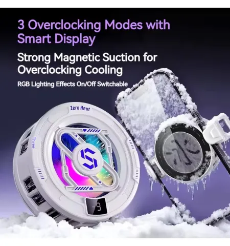 K52 Magnetic Semiconductor Phone & Tablet Cooler With Digital Temperature Display