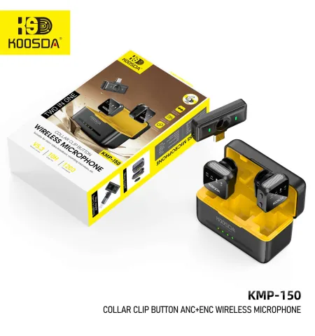 KOOSDA KMP 150 Collar Clip ANC/ENC Wireless Microphone 2 In 1