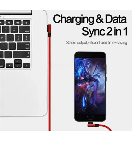 XLIVE 2 Meter Right Angle 90 Degree USB C Data Cable