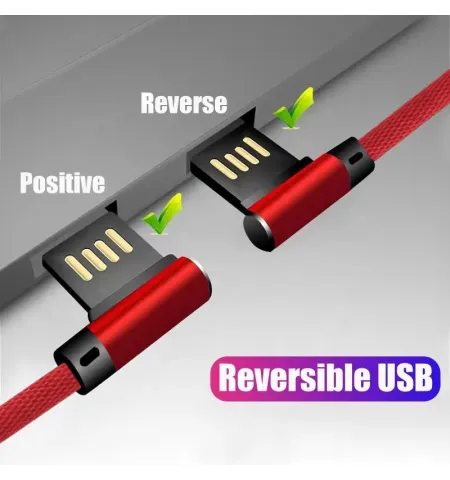 XLIVE 2 Meter Right Angle 90 Degree USB C Data Cable