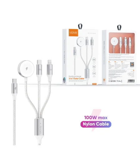 Vidvie CB4026 Multifunctional 3 In 1 Data Cable