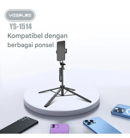 Yesplus YS1514 Tripod Selfie Stick Bluetooth – 1.8 Meter Portable Tripod With Remote