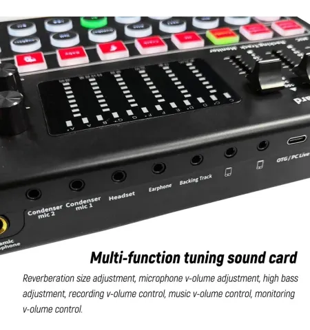 M9 Audio Interface Sound Card Live Voice Mixer External USB Sound Card Multiple Effects Mixer Board