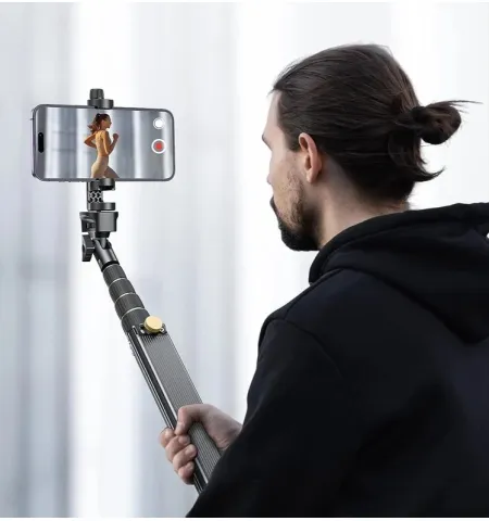 NeePho NP 688 2 In 1 Portable Live Streaming Monopod Tripod Extendable Selfie Stick For Camera Phone