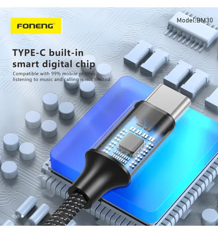 Foneng BM30 Metal Type C To 3.5mm Audio Cable