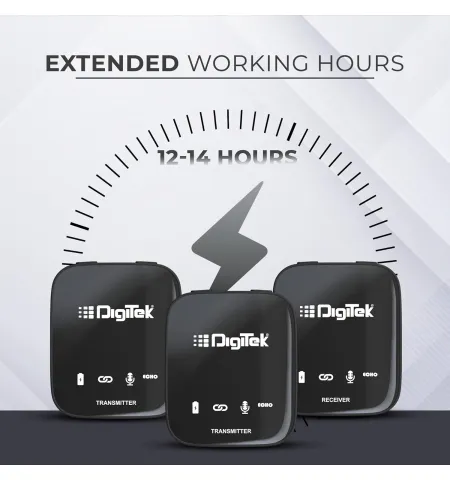 Digitek® DWM 101 Wireless Microphone System Professional ANC Noise Reduction 100M Range