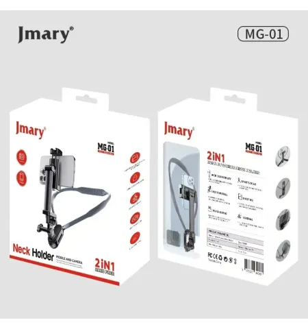 JMARY MG01 Neck Mount – Phone & Action Camera POV/Vlog Selfie Mount