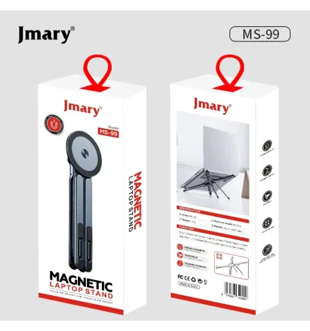 Jmary MS-99 3-in-1 Portable Magsafe Aluminum Laptop, Tablet & Phone Holder Stand