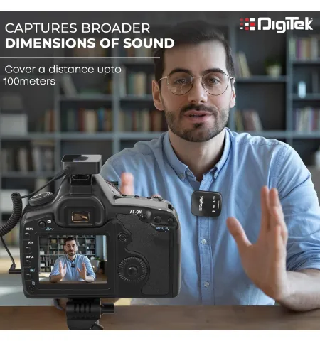 Digitek® DWM 101 Wireless Microphone System Professional ANC Noise Reduction 100M Range