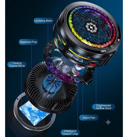 TH29 Mobile Cooler With RGB Light Gaming Accessory Kit