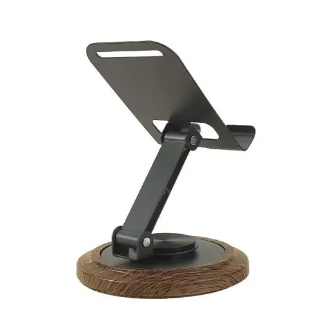Adjustable Folding Wood Design Base Mobile Stand