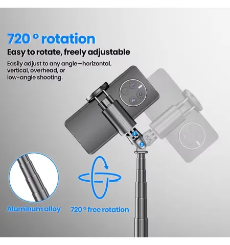 TT01 70-Inch Portable Auto Pop-Up Tripod With Bluetooth Remote