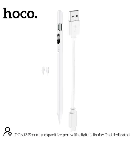 Hoco DGA13 iPad 2018-2025 Dedicated Capacitive Pen With LED Digital Display