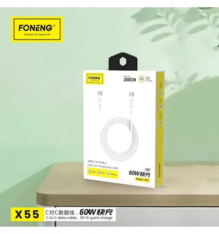 Foneng X55 60 Watt 2 Meter USB-C To USB-C Cable