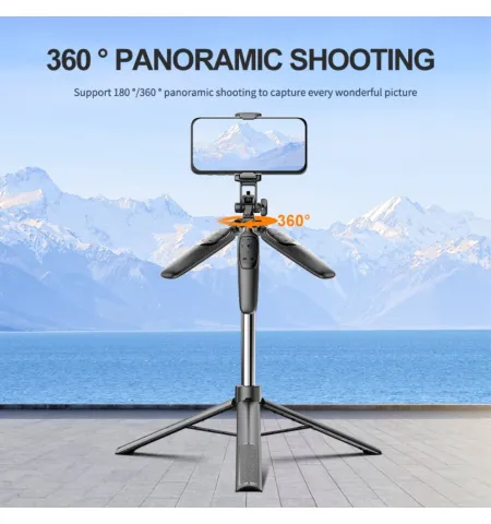 A36 1.6m Extendable Selfie Stick Mobile Stand Tripod With Bluetooth Remote