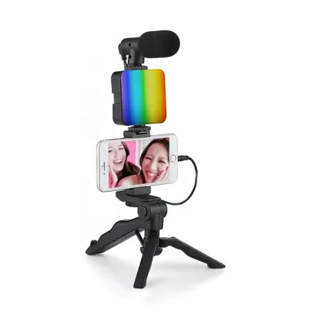 AY49 RGB Smartphone Vlogging Kit Tripod With LED Light