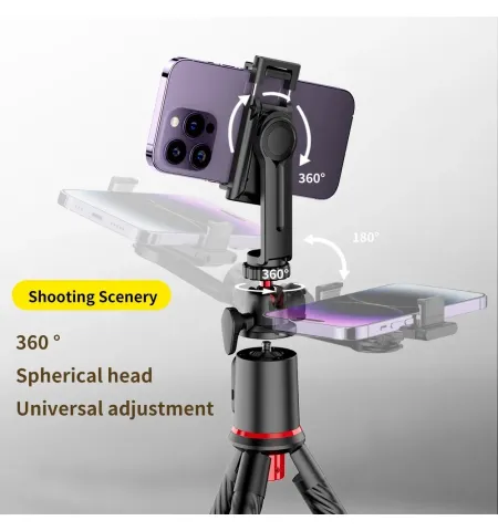 C03 Telescopic Pole Selfie Stick Tripod With Detachable 360 Ballhead