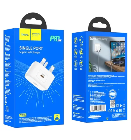 HOCO C91B Founder Type C 20W PD Output Wall Mobile Charger
