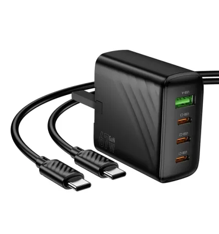 Hoco CS27B PD 67 Watt GaM Wall Charger Set With Type C Cable