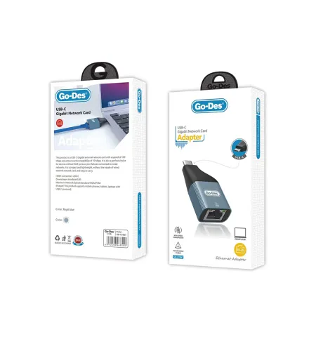 Go Des GD CT061 RJ45 To Type C Ethernet Converter OTG 100Mbps