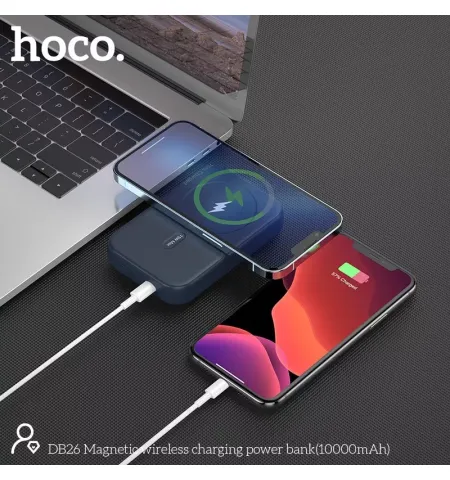 Hoco DB26 10000mAh Portable Fast Charging Magnetic Wireless Charging Power Bank