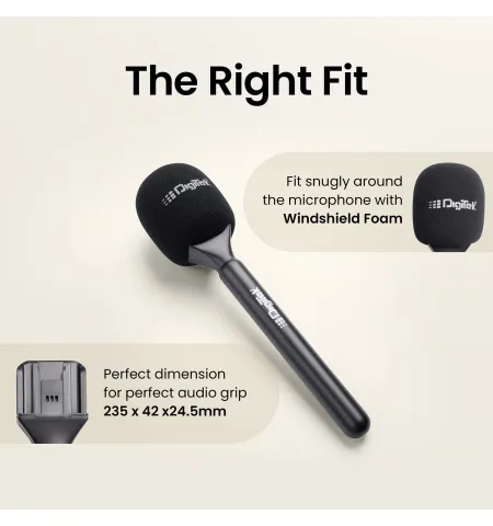Digitek DHMA 101 Wireless Handheld Interview Adapter With Foam Windshield
