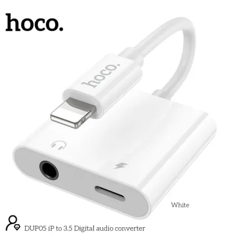 HOCO DUP05 Iphone To Iphone + 3.5 mm Digital Audio Converter