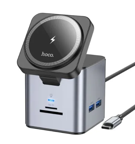 Hoco HB49 9 In 1 Wireless Fast Mobile Charger Desktop Station