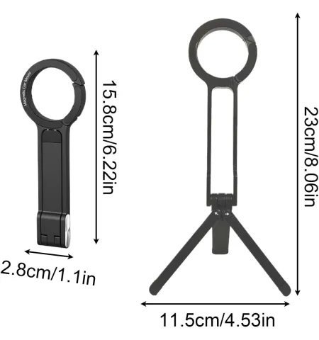 360° Magnetic Aluminum Portable Travel Tripod & Vlog Mobile Stand