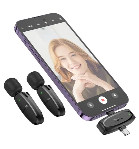 Hoco L15 iP+Type-C Dual Wireless Microphone