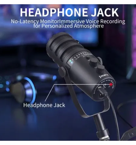 Jmary MC PW12 XLR & USB Interface Microphone For Podcasting Gaming Streaming Recording