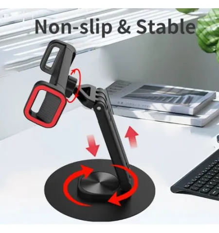 Jmary MK63 360 Degree Rotating Base Foldable Desktop Stand For Phone Tablet