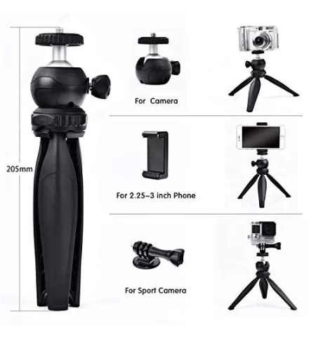 JMARY MT20 Table Top Mini Portable Foldable Tripod Stand