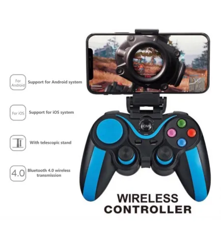 SHINECON S9 For Android/iOS Phones Wireless Bluetooth Direct Play Game Handle With Holder